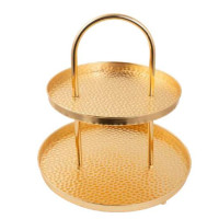 Suporte Dourado Martelado 2 andares  Suporte Dourado Martelado 2 andares
